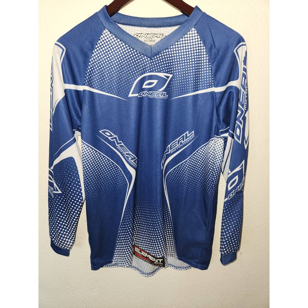 VTG O'Neill Racing Motocross Riding Shirt Jersey Youth XL  Blue